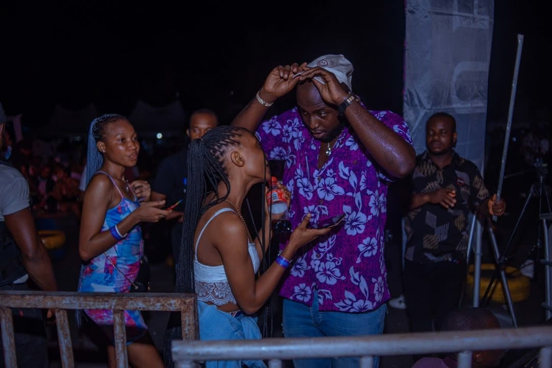 Woriidem with fans after a festival set